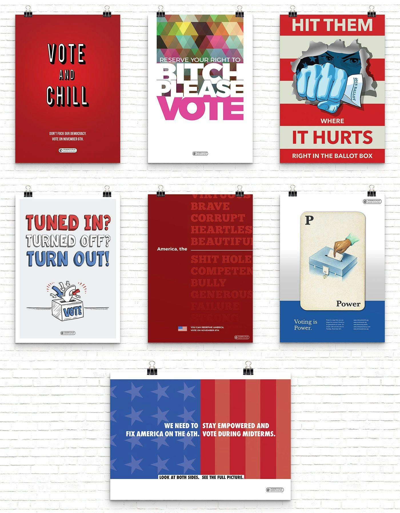 All voting posters